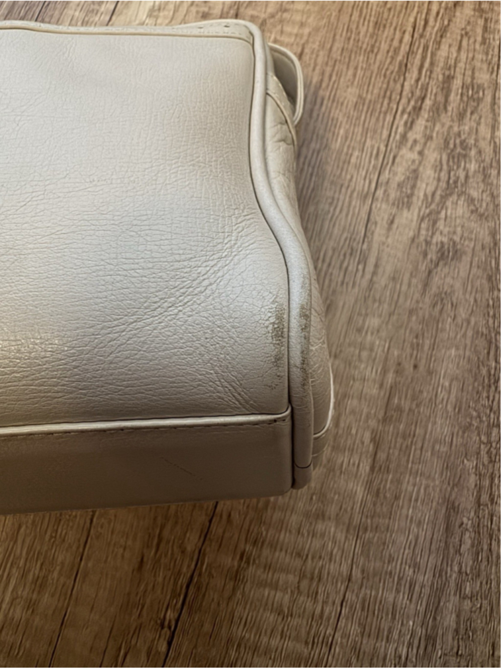 Vintage Yves Saint Laurent YSL White Leather Shoulder Bag Mod Minimalist Luxury - Picture 9 of 14